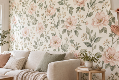 floral peel and stick wallpaper