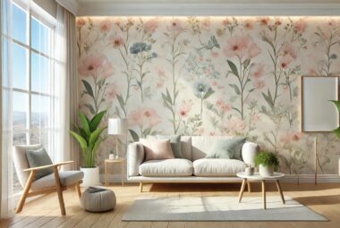 floral peel and stick wallpaper