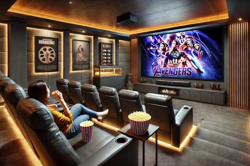 modern basement home theater design